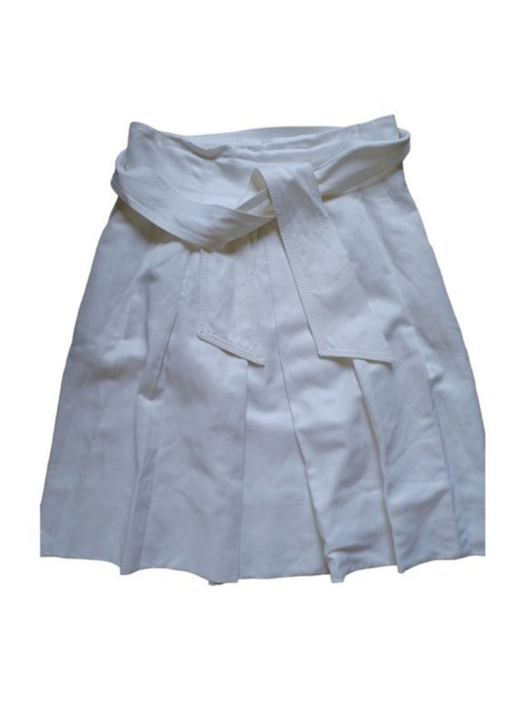 Zara Linen Cotton Blend Pleated Skirt 6
